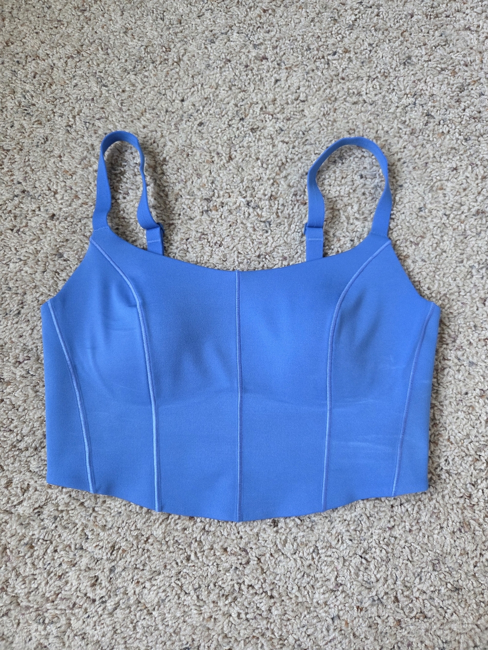 aerie Bright Blue Padded Cropped Tank Top